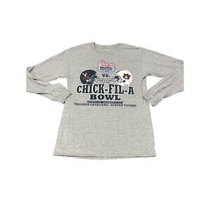 ACC vs SEC Football 2011 Long Sleeved Gray Chick-Fil-A Bowl T Shirt - Small